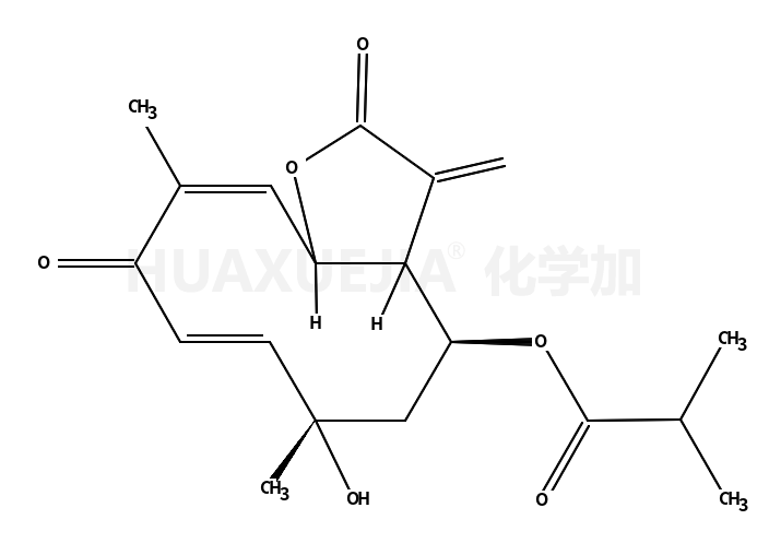 (4R,6R,7E,10Z)-2,3,3aβ,4,5,6,9,11aα-Octahydro-3-methylene-6-hydroxy-2,9-dioxo-4-(2-methylpropanoyloxy)-6,10-dimethylcyclodeca[b]furan