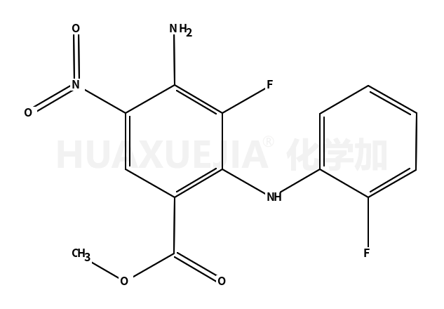 methyl 4-amino-3-fluoro-2-(2-fluoroanilino)-5-nitro-benzoate