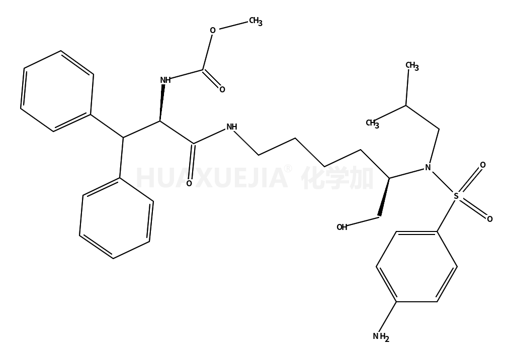 N-[(1s)-1-[[[(5s)-5-[[(4-氨基苯基)磺酰基](2-甲基丙基)氨基]-6-羟基己基]氨基]羰基]-2,2-二苯基乙基]氨基甲酸甲酯