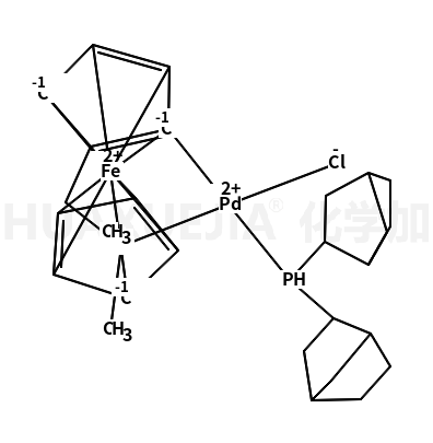 氯化(二-2-降冰片聚膦)( 2-二甲基氨甲基二茂铁-1-基)钯(Ⅱ)