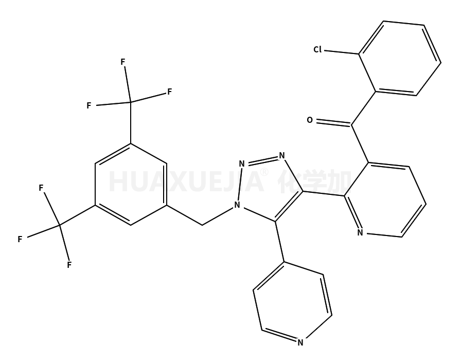 [2-[1-[[3,5-bis(trifluoromethyl)phenyl]methyl]-5-(4-pyridinyl)-1H-1,2,3-triazol-4-yl]-3-pyridinyl](2-chlorophenyl)Methanone