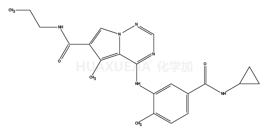 4-[5-(cyclopropylcarbamoyl)-2-methylanilino]-5-methyl-N-propylpyrrolo[2,1-f][1,2,4]triazine-6-carboxamide