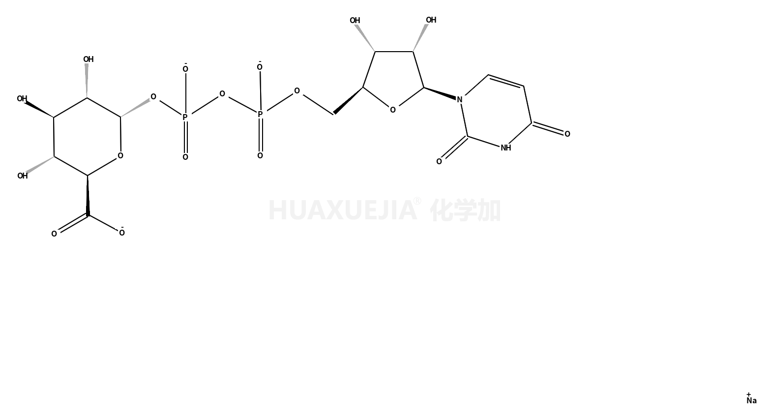 α-D-Glucopyranuronic acid, 1→P'-ester with uridine 5'-(trihydrogen diphosphate), sodium salt (1:3)