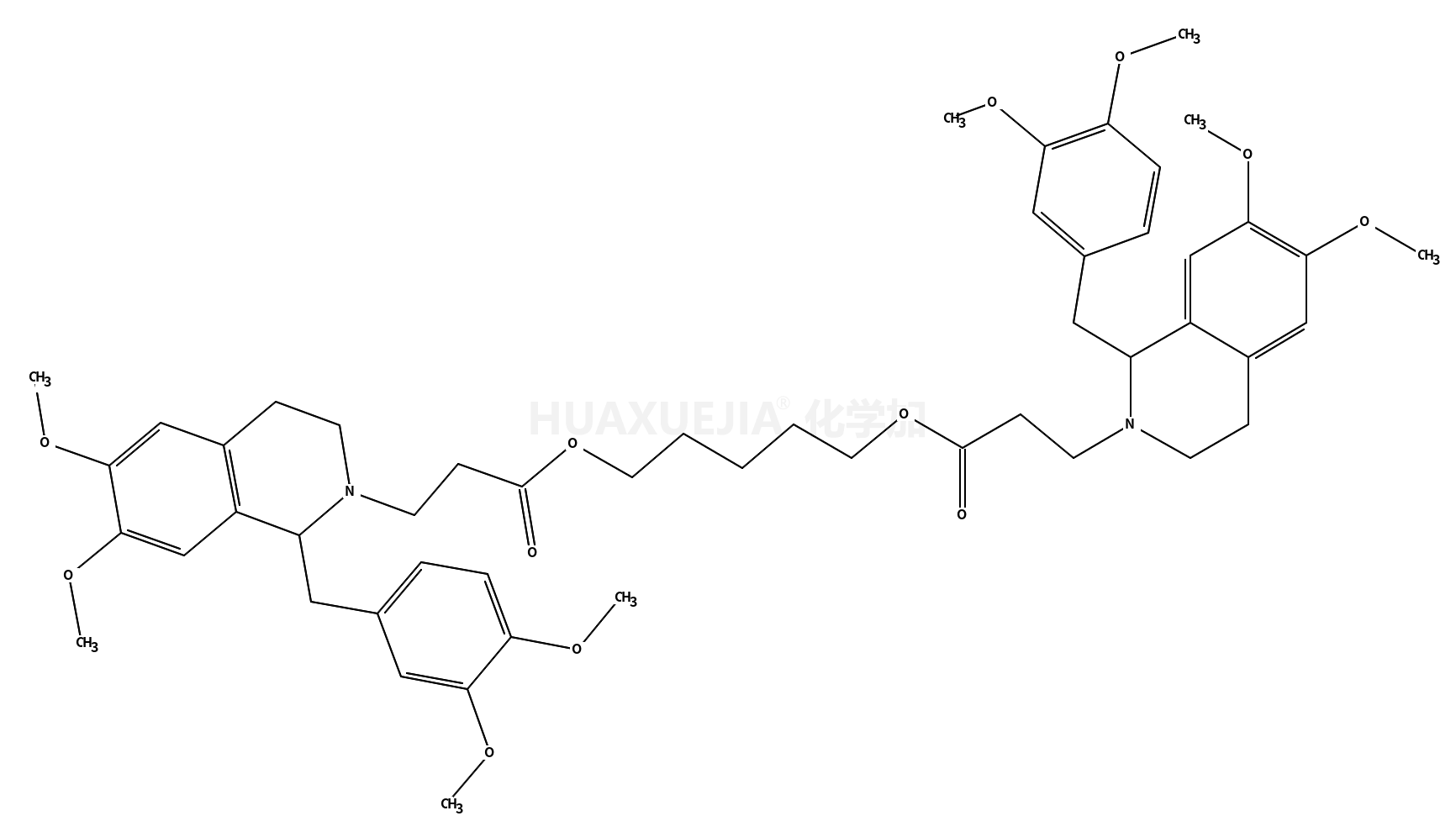 2(1H)-ISOQUINOLINEPROPANOIC ACID,1-[(3,4-DIMETHOXYPHENYL)METHYL]-3,4-DIHYDRO-6,7- DIMETHOXY-, 1,1'-(1,5- PENTANEDIYL) ESTER