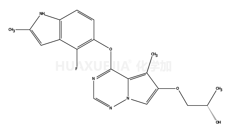 1-[[4-[(4-氟-2-甲基-1H-吲哚-5-基)氧基]-5-甲基吡咯并[2,1-f][1,2,4]三嗪-6-基]氧基]-2-丙醇