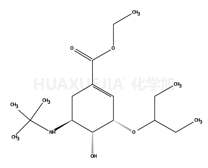 ethyl (3R,4S,5R)-5-N-(1,1-dimethylethyl)amino-3-(1-ethylpropoxy)-4-hydroxy-1-cyclohexene-1-carboxylate