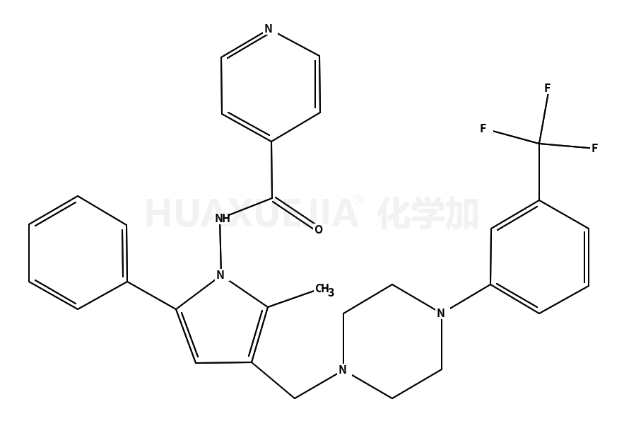 N-[2-methyl-5-phenyl-3-[[4-[3-(trifluoromethyl)phenyl]piperazin-1-yl]methyl]pyrrol-1-yl]pyridine-4-carboxamide