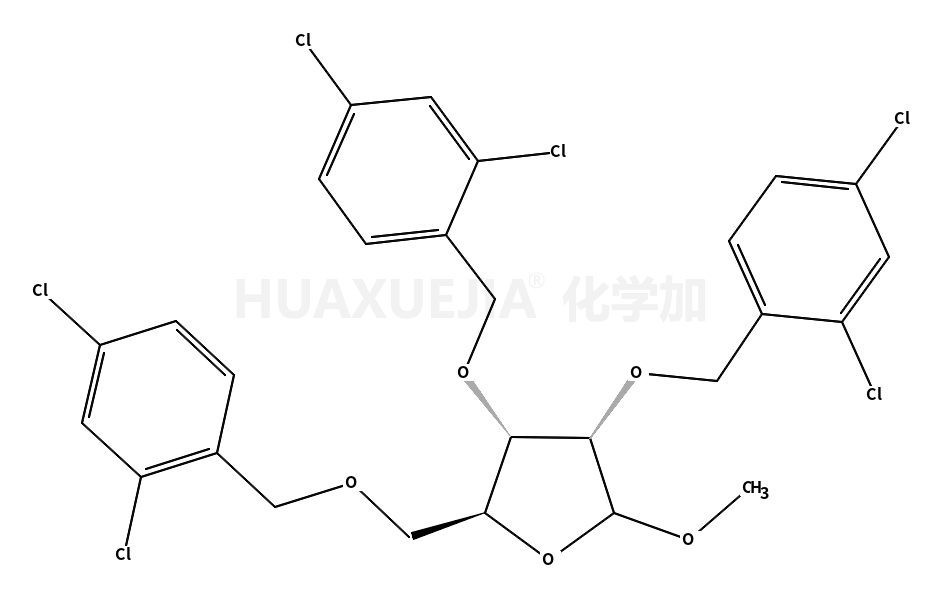 methyl 2,3,5-tri-O-(2,4-dichlorobenzyl)-D-ribofuranoside