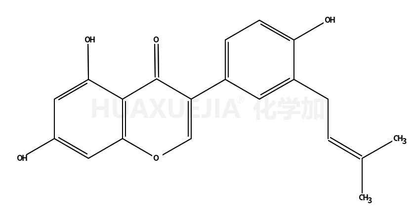 5,7-Dihydroxy-3-[4-hydroxy-3-(3-methyl-2-buten-1-yl)phenyl]-4H-ch romen-4-one