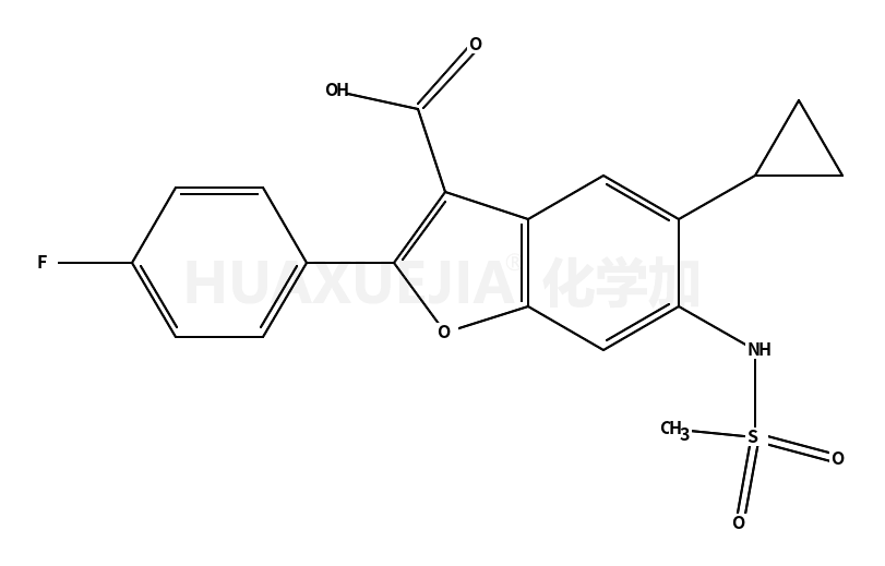 5-Cyclopropyl-2-(4-fluorophenyl)-6-[(methylsulfonyl)amino]-1-benz ofuran-3-carboxylic acid