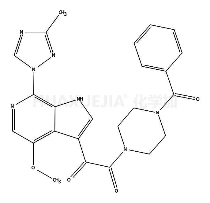 1-(4-benzoylpiperazin-1-yl)-2-[4-methoxy-7-(3-methyl-1,2,4-triazol-1-yl)-1H-pyrrolo[2,3-c]pyridin-3-yl]ethane-1,2-dione