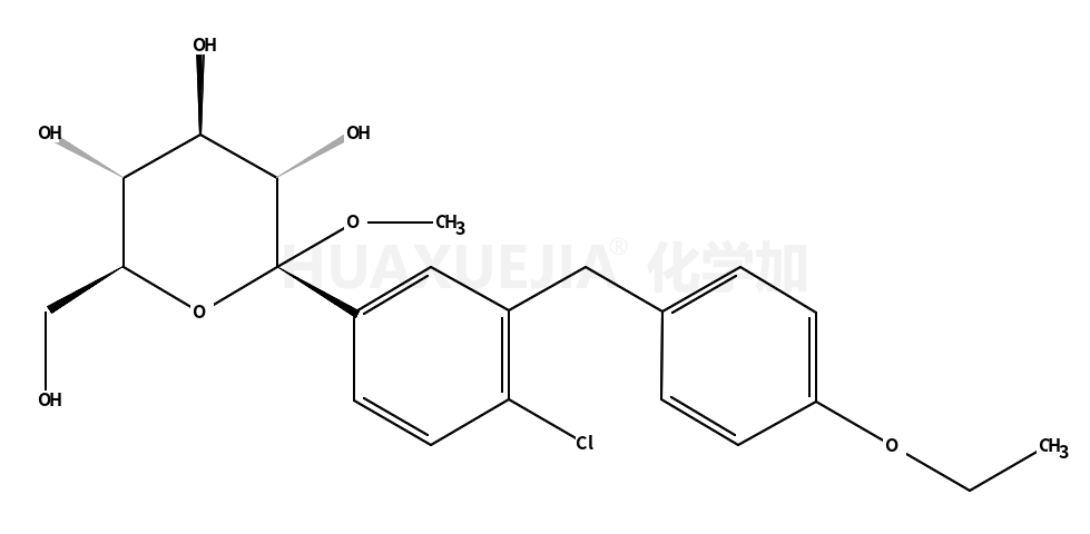 2-氯-5-(1-甲氧基-D-吡喃葡萄糖-I-基)-4`-乙氧基二苯甲烷