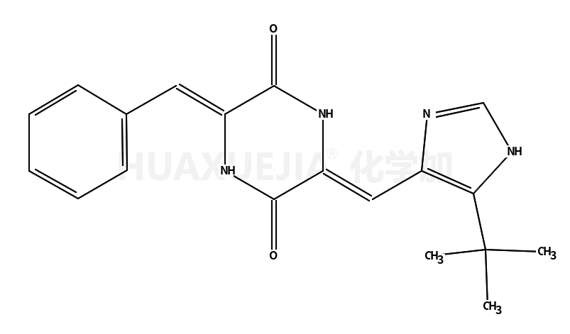 (3Z,6Z)-3-[(5-叔丁基-1H-咪唑-4-基)亚甲基]-6-(苯亚甲基)-2,5-哌嗪二酮