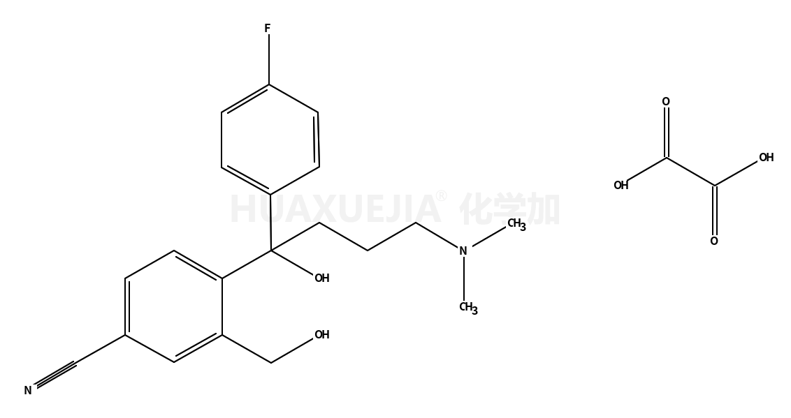 (+/-)-4-[4-(dimethylamino)-1-(4-fluorophenyl)-1-hydroxybutyl]-3-(hydroxymethyl)-benzonitrile, oxalate