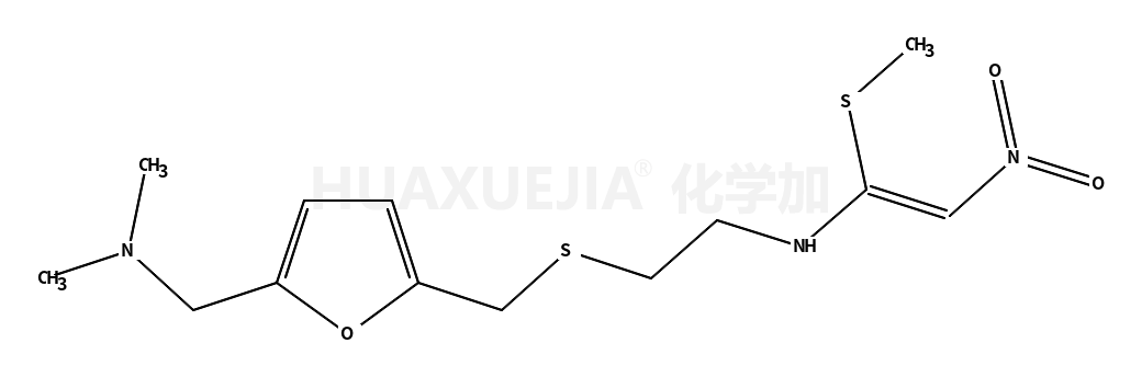 N-[2-[[5-[(dimethylamino)methyl]furan-2-yl]methylsulfanyl]ethyl]-1-methylsulfanyl-2-nitroethenamine