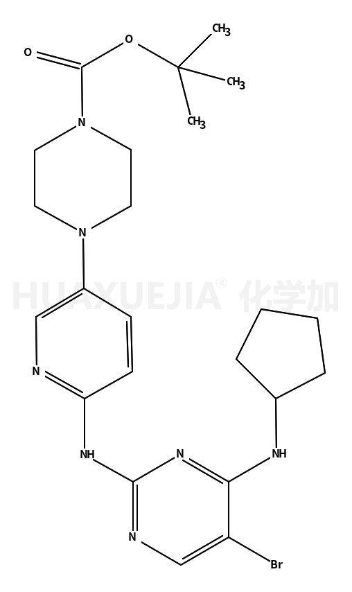 4-[6-[[5-溴-4-(环戊基氨基)-2-嘧啶]氨基]-3-吡啶]-1-哌嗪羧酸 1,1-二甲基乙酯