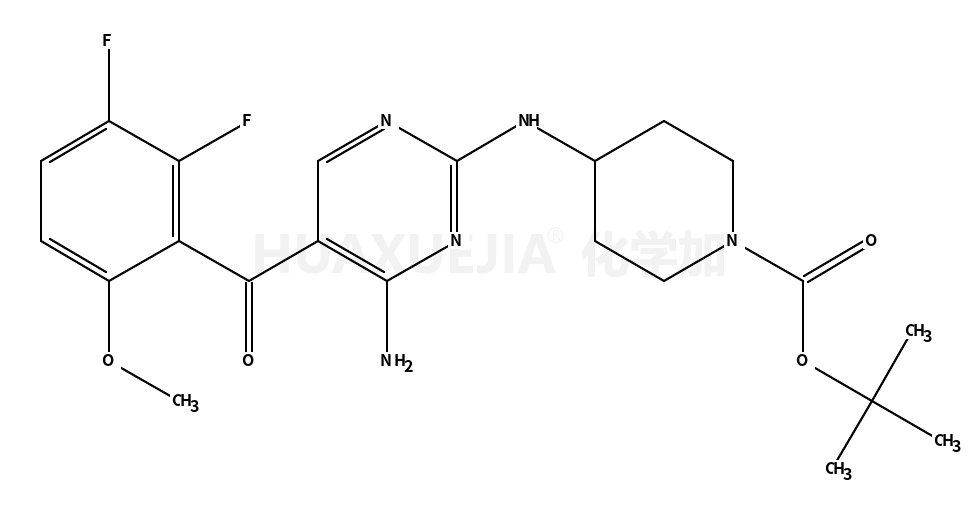 2-Methyl-2-propanyl 4-{[4-amino-5-(2,3-difluoro-6-methoxybenzoyl) -2-pyrimidinyl]amino}-1-piperidinecarboxylate