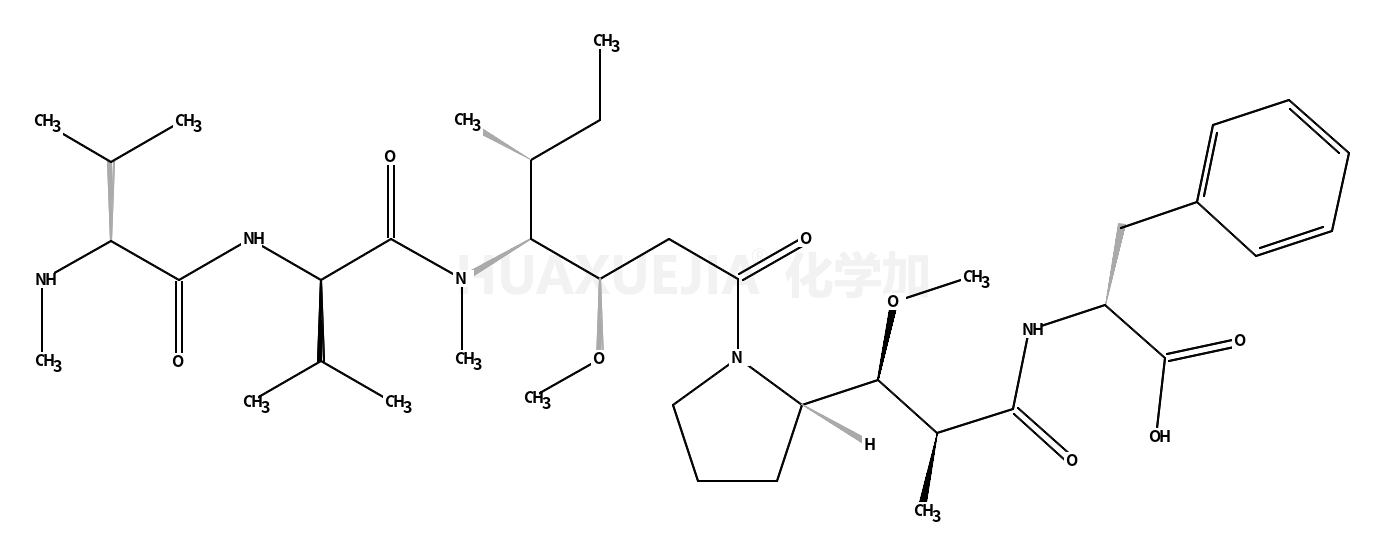 (2S)-2-[[(2R,3R)-3-methoxy-3-[(2S)-1-[(3R,5S)-3-methoxy-5-methyl-4-[methyl-[(2S)-3-methyl-2-[[(2S)-3-methyl-2-(methylamino)butanoyl]amino]butanoyl]amino]heptanoyl]pyrrolidin-2-yl]-2-methylpropanoyl]amino]-3-phenylpropanoic acid