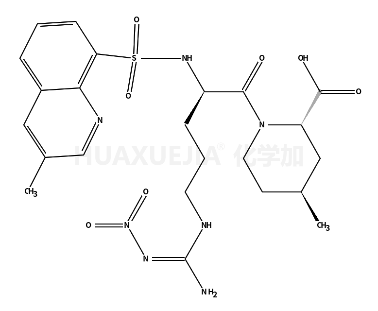 (2R,4R)-1-[(2S)-5-[[亚氨基(硝基氨基)甲基]氨基]-2-[[(3-甲基-8-喹啉基)磺酰基]氨基]-1-氧代戊基]-4-甲基-2-哌啶甲酸