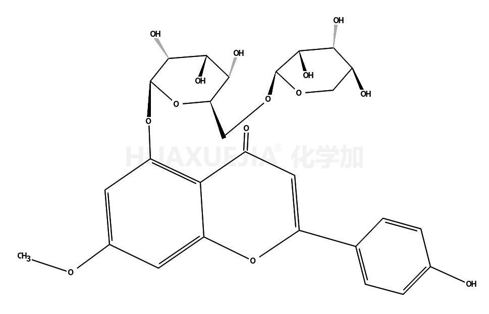 2-(4-hydroxyphenyl)-7-methoxy-5-[(2S,3R,4S,5S,6R)-3,4,5-trihydroxy-6-[[(2S,3R,4S,5R)-3,4,5-trihydroxyoxan-2-yl]oxymethyl]oxan-2-yl]oxychromen-4-one
