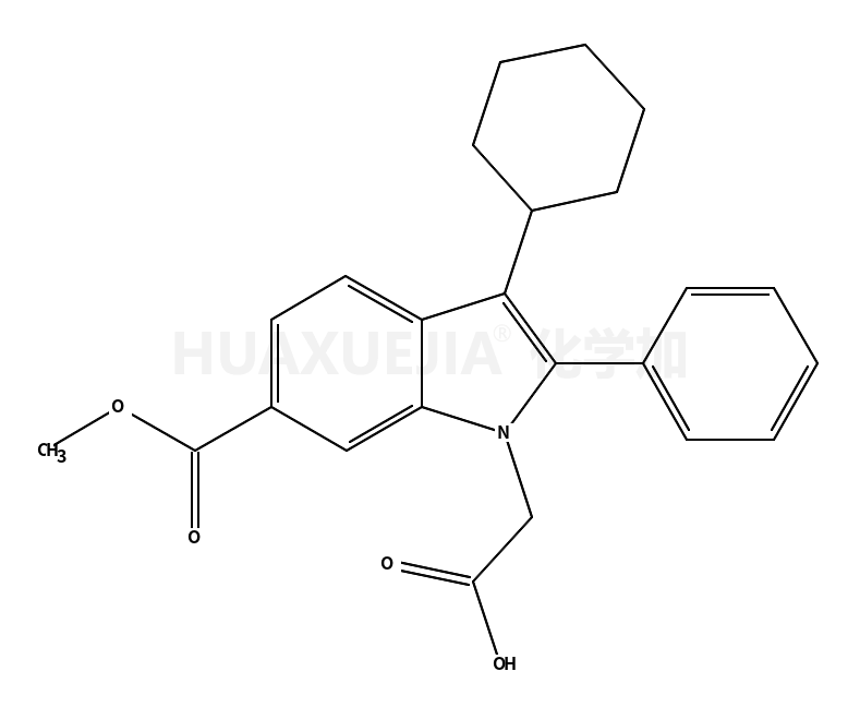 2-(3-cyclohexyl-6-methoxycarbonyl-2-phenylindol-1-yl)acetic acid