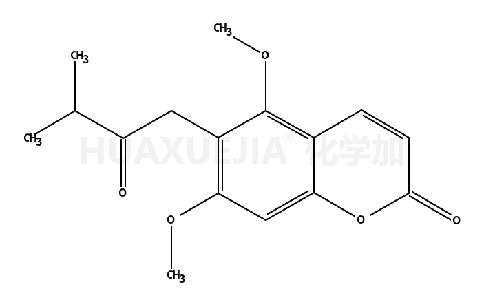 2H-​1-​Benzopyran-​2-​one, 5,​7-​dimethoxy-​6-​(3-​methyl-​2-​oxobutyl)​