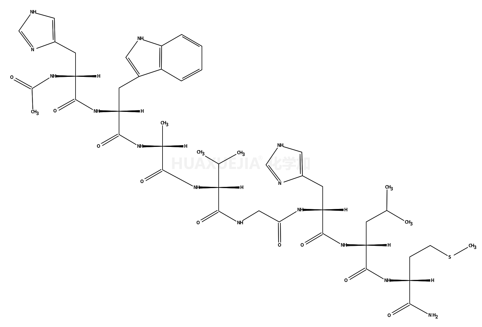 AC-HIS-TRP-ALA-VAL-GLY-HIS-LEU-MET-NH2