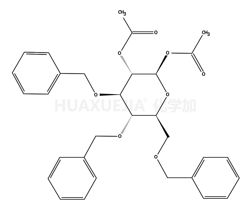 3,4,6-三-O-(苯基甲基)-beta-D-吡喃半乳糖 1,2-二乙酸酯