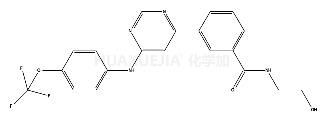 N-(2-羟基乙基)-3-[6-[[4-(三氟甲氧基)苯基]氨基]-4-嘧啶基]苯甲酰胺