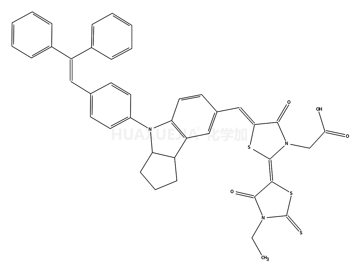 5-[[4-[4-(2,2-二苯基乙烯基)苯基]-1,2,3,3a,4,8b-六氢环戊烯并[b]吲哚-7-基]亚甲基]-2-(3-乙基-4-氧代-2-硫酮-5-噻唑亚基)-4-氧代-3-噻唑烷乙酸