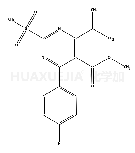 4-(4-氟苯基)-6-异丙基-2-（甲基磺酰基）嘧啶-5-羧酸甲酯