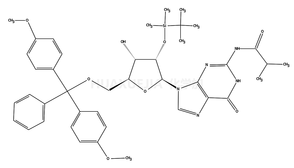 5'-O-[双(4-甲氧基苯基)苯基甲基]-2'-O-[(叔丁基)二甲基硅基]-N-(2-甲基-1-氧代丙基)鸟苷