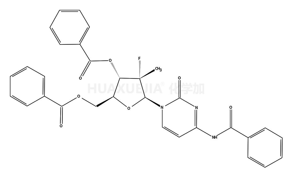 (2'R)-N-苯甲酰基-2'-脱氧-2'-氟-2'-甲基胞苷 3',5'-二苯甲酸酯