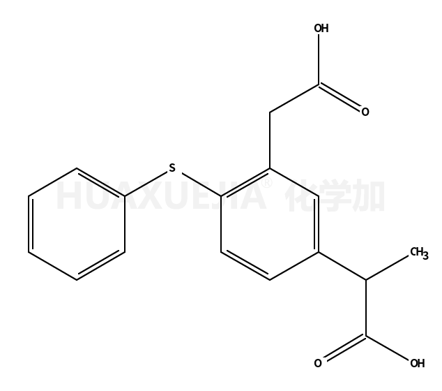 5-(1-羧乙基)-2-(苯硫基)苯乙酸