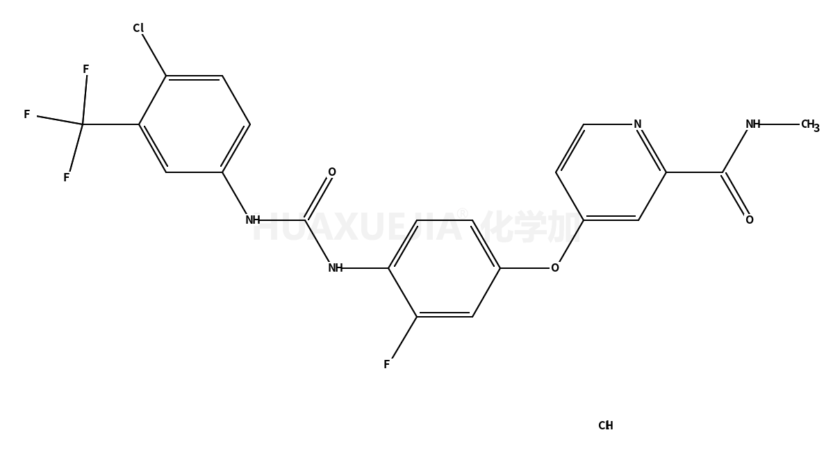 4-[4-[[4-chloro-3-(trifluoromethyl)phenyl]carbamoylamino]-3-fluorophenoxy]-N-methylpyridine-2-carboxamide hydrochloride