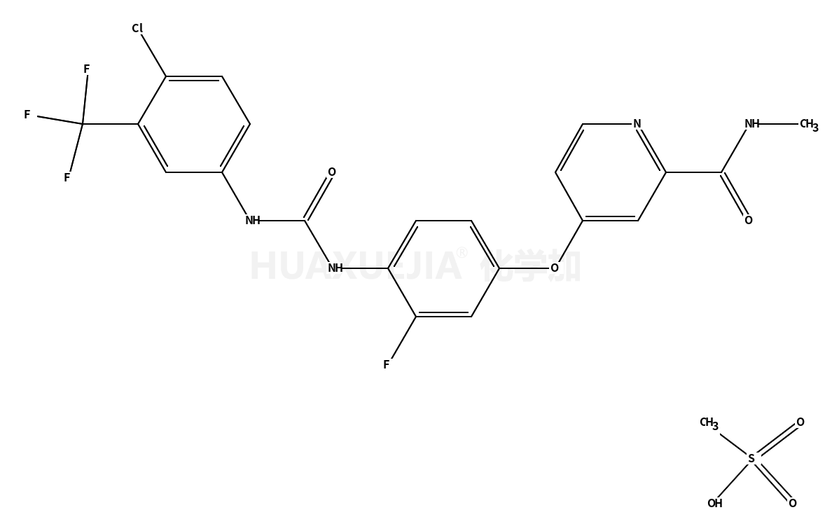 4-{4-[3-(4-chloro-3-trifluoromethylphenyl)-ureido]-3-fluorophenoxy}-pyridine-2-carboxylic acid methylamide mesylate
