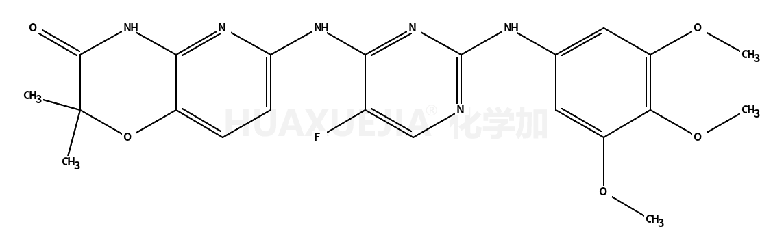6-[[5-氟-2-[(3,4,5-三甲氧基苯基)氨基]-4-嘧啶基]氨基]-2,2-二甲基-2H-吡啶并[3,2-b]-1,4-噁嗪-3(4H)-酮