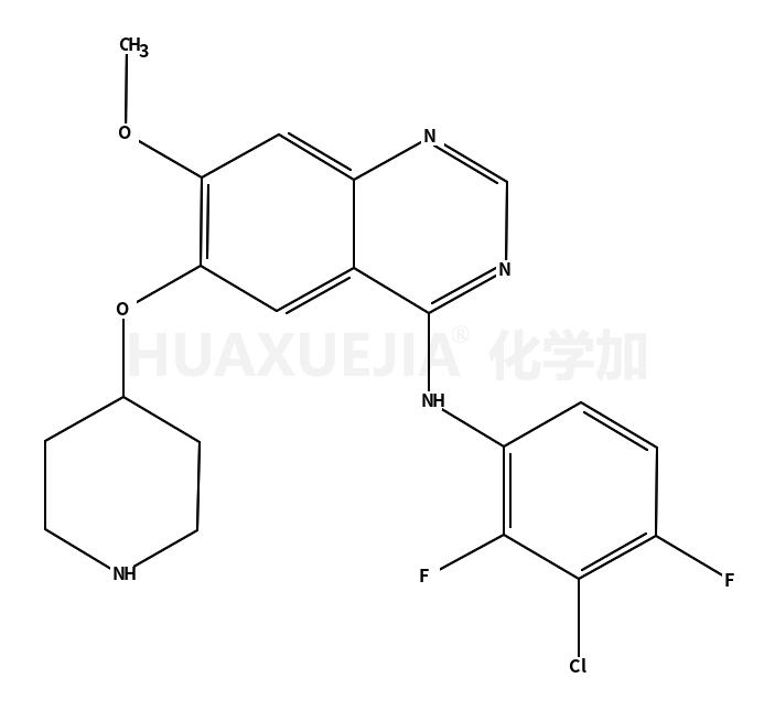 4-(3-chloro-2,4-difluoroanilino)-7-methoxy-6-[(piperidin-4-yl)oxy]quinazoline