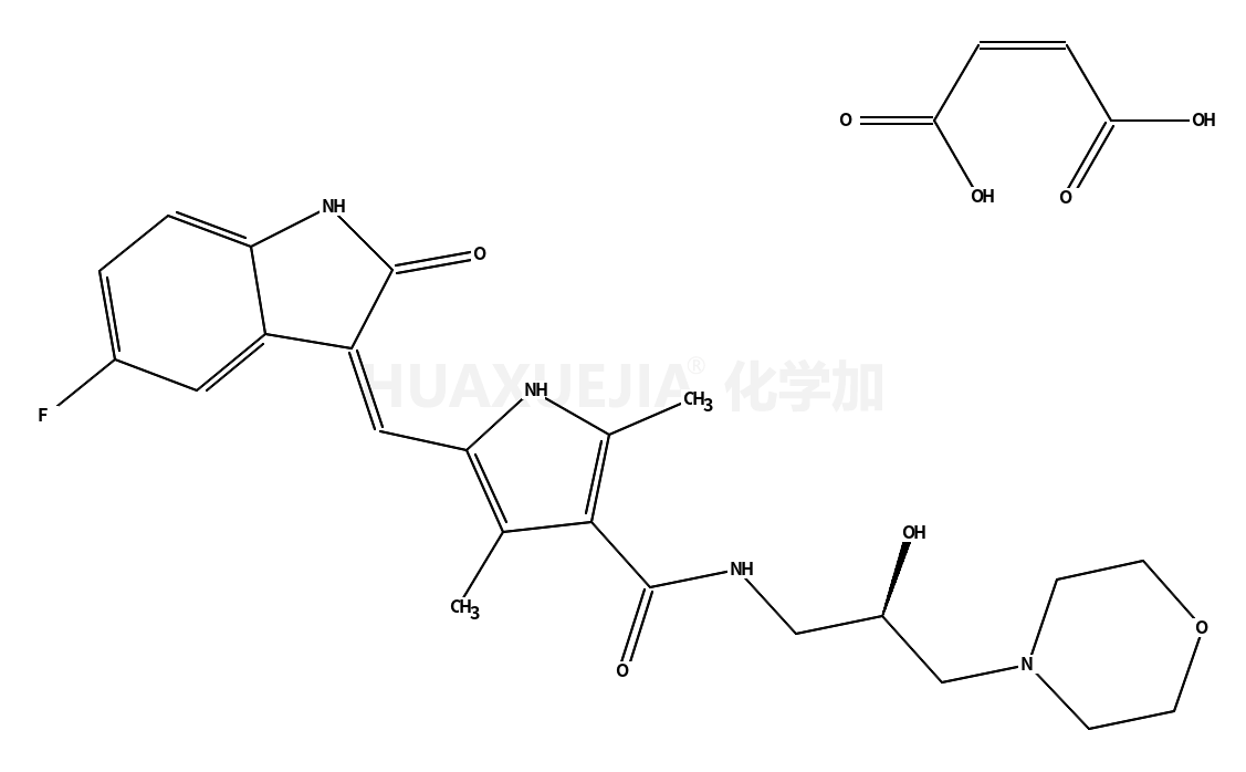 5-[(Z)-(5-氟-1,2-二氢-2-氧代-3H-吲哚-3-亚基)甲基]-N-[(2S)-2-羟基-3-(4-吗啉基)丙基]-2,4-二甲基-1H-吡咯-3-甲酰胺马来酸盐