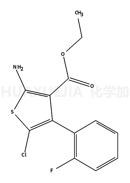 3-Thiophenecarboxylic acid, 2-amino-5-chloro-4-(2-fluorophenyl)-, ethyl ester
