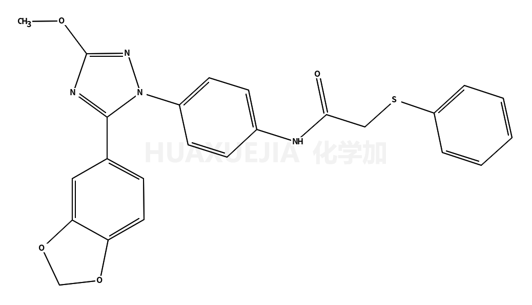 N-[4-[5-(1,3-benzodioxol-5-yl)-3-methoxy-1,2,4-triazol-1-yl]phenyl]-2-phenylsulfanylacetamide