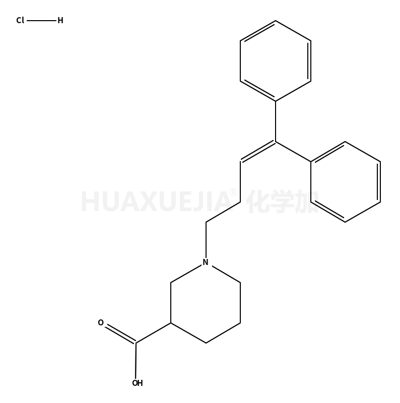 1-(4,4-diphenylbut-3-enyl)piperidine-3-carboxylic acid,hydrochloride