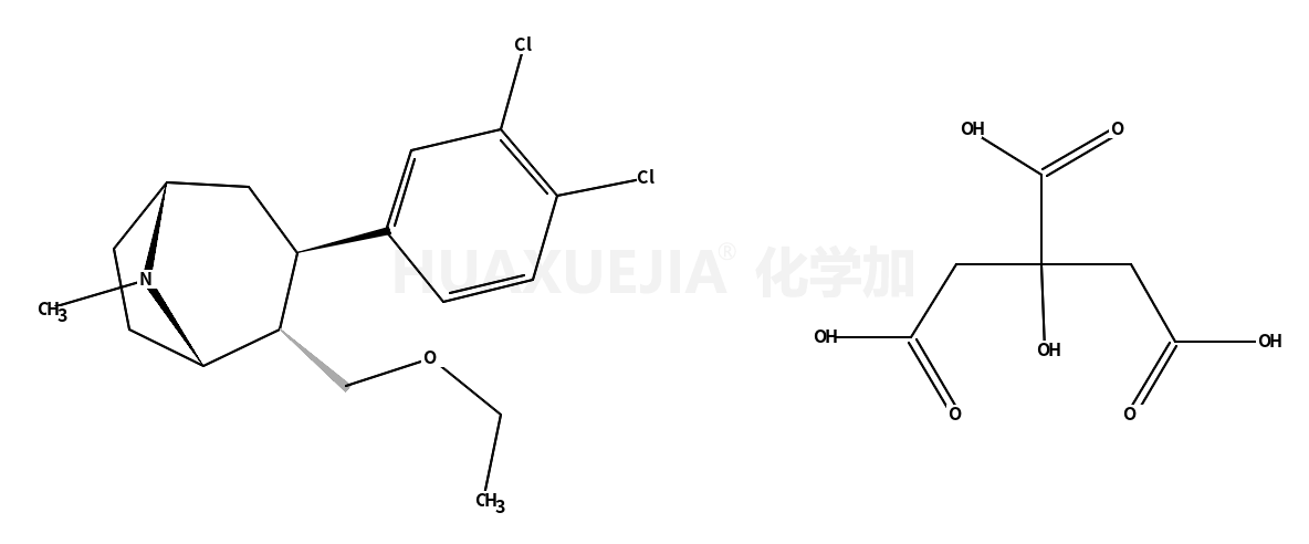 (1S,3S,4R,5R)-3-(3,4-dichlorophenyl)-4-(ethoxymethyl)-8-methyl-8-azabicyclo[3.2.1]octane,2-hydroxypropane-1,2,3-tricarboxylic acid
