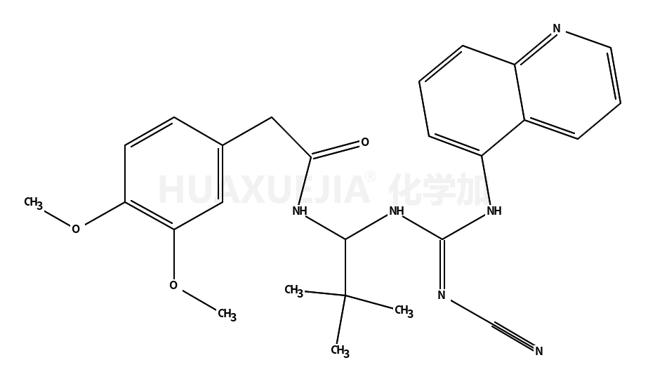 N-[1-[[(氰基氨基)(5-喹啉亚氨基)甲基]氨基]-2,2-二甲基丙基]-3,4-二甲氧基苯乙酰胺
