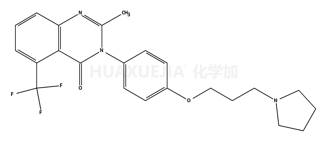 4(3H)-Quinazolinone,2-methyl-3-[4-[3-(1-pyrrolidinyl)propoxy]phenyl]-5-(trifluoromethyl)-