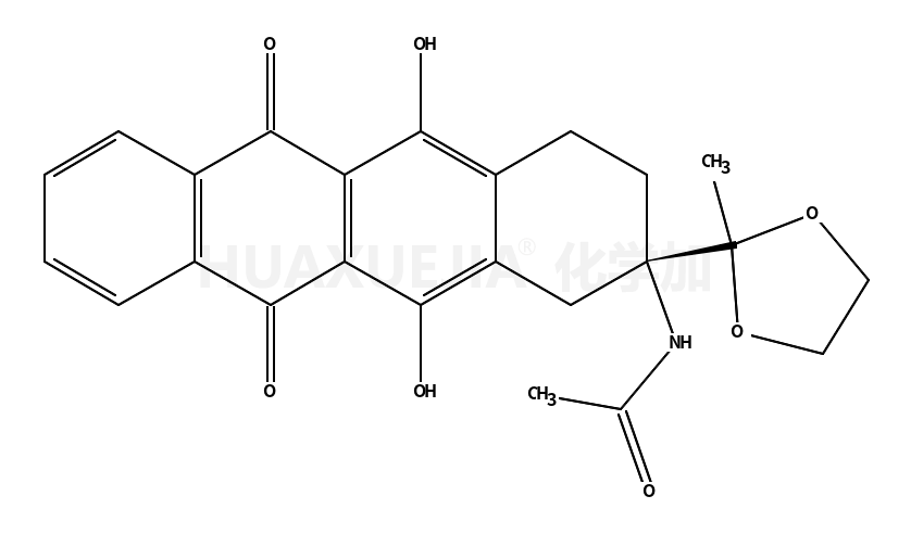 (R)-(-)-9-乙?；?9-[1,1-(乙二氧撐)乙基]-6,11-二羥基-7,8,9,10-四氫-5,12-萘并萘二酮