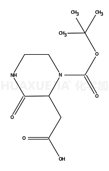 1-BOC-2-羧甲基-3-氧代哌嗪