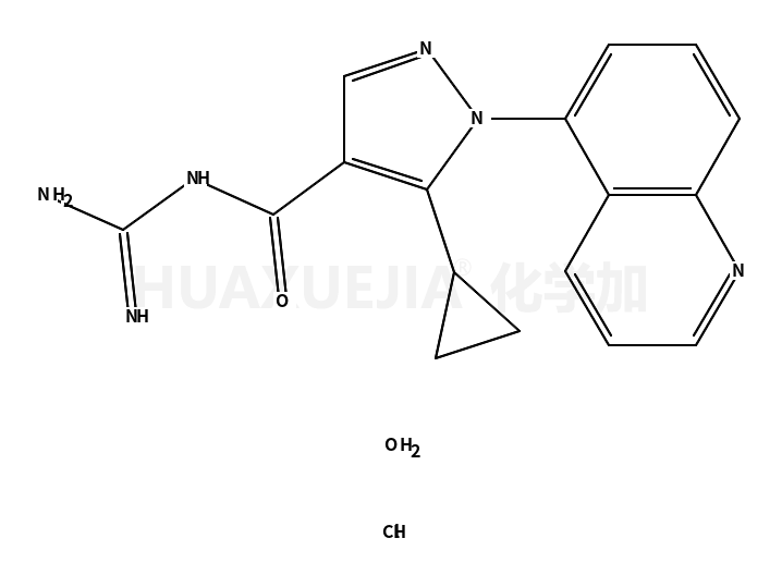 5-cyclopropyl-N-(diaminomethylidene)-1-quinolin-5-ylpyrazole-4-carboxamide,hydrate,hydrochloride