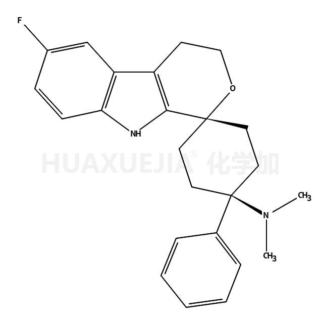 6-fluoro-N,N-dimethyl-1'-phenylspiro[4,9-dihydro-3H-pyrano[3,4-b]indole-1,4'-cyclohexane]-1'-amine