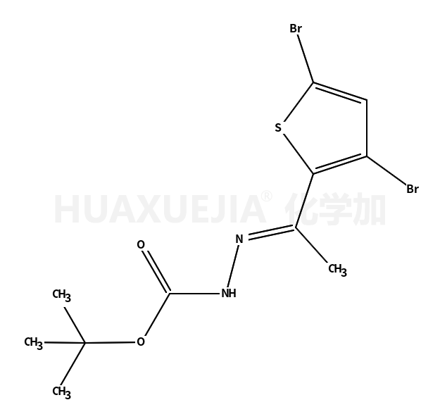 Hydrazinecarboxylic acid, 2-​[1-​(3,​5-​dibromo-​2-​thienyl)​ethylidene]​-​, 1,​1-​dimethylethyl ester, (2E)​